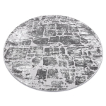 Vaip MEFE kaasaegne Ring 6184 Sillutuskivid telliskivi - Struktuuriline, kahel tasemel fliis tumehall