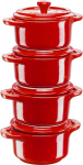 STAUB Set of 4 Ceramic Pots Gift Giving