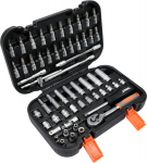 Peade ja v&otilde;tmete komplekt STHOR 58643 | kohver | CrV | AS Drive | 1/4" | 56 TK.