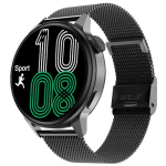 Nutikell Smart watch DT4 BK STEEL with wireless charger