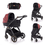 Universaalne jalutusk&auml;ru 2in1 Lorelli Adria, black/red