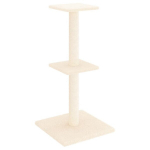 Kassimaja sisalk&ouml;itega kraapimispostidega vidaXL, kreemjas, 73 cm