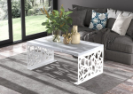 Diivanilaud Semara 100x60cm, hall/valge