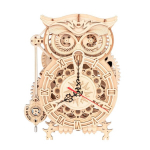 Puidust 3D pusle TM Varvikas - Owl Clock RK004e