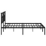 vidaXL metallist voodiraam peatsiga, must, 160 x 200 cm