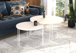 Diivanilaua komplekt Adrk Furniture Etta, valge