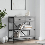 vidaXL konsoollaud, hall Sonoma tamm, 75x34,5x75 cm, tehispuit, Hall