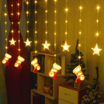 J&otilde;ulutuled 5 saapakaunistusega ja 5 t&auml;rniga, 3m, 90 LED-i, LIVMAN XY-012