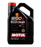 &Otilde;li Motul 8100 Eco-clean 0W20, 5L (108862)