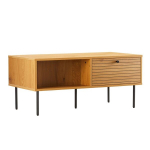 Diivanilaud Home4You Line, 100x50xH45cm, pruun