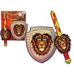 R&uuml;&uuml;tli m&otilde;&otilde;ga ja kilbi komplekt Lion Lean Toys
