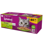 Whiskas kana, l&otilde;he, veiseliha ja tuunikalaga, 40x85 g