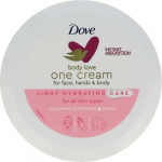 Niisutav n&auml;o- ja kehakreem Dove Body Love Light Hydration Care, 250 ml