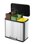 Hailo Pr&uuml;gikonteiner trio Plus L, 3x9L, roostevaba teras
