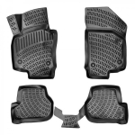 Auto kummimatid mustad 3D RIZLINE SEAT LEON II (2005-2012)
