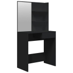 vidaXL tualettlaud peegliga, must, 74,5 x 40 x 141 cm