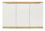Kummut Nuis, 91,5x135x39,5 cm, tamm/valge