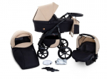 Universaalne jalutusk&auml;ru 3 in 1 Boston Travel System, kreemjas