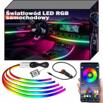 Tegu on YoloDiiem RGB LED-ribade komplektiga koos puldiga auto salongi valgustuse jaoks