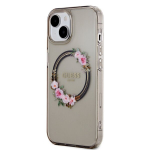 Guess &uuml;mbris iPhone 15 6.1 GUHMP15SHFWFCK must HC MAGSAFE IML FLOWERS WREATH jaoks