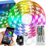 LED RGB Band Koos Wifi Bluetooth Kaugjuhtimispuldiga Ip20 5m, LED RGB juosta su WiFi BLUETOOTH nuotolinio valdymo pultu IP20 5 m