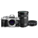 Digikaamera Olympus OM-D E‑M10 Mark IV + ED 14-42mm + ED 40-150mm Zilver