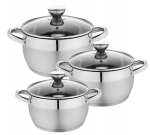 Kaanega pottide komplekt Karl Hausmann, Limfa-2, 1,9 l 3,6 l 6,1 l
