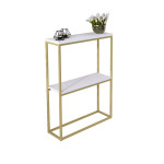 ADRK Furniture Mason konsoollaud, kuldne/valge