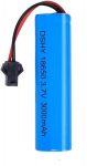 1 tk liitium-ioon aku 3.7V 3000mAh pistik SM-2P