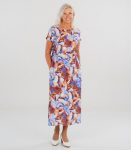 Hansmark naiste kleit Pipi 68238*01, sinine/beež