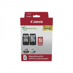 Pack of 2 ink cartridges + photo paper pack - CANON - PG-510 Black + CL-511 Color