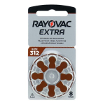 Kuuldeaparaadi patareid Rayovac Extra PR41 312, 8 tk.