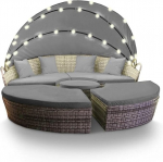 P&auml;ikesevoodi LED-valgustiga Harmonie 180 cm, hall