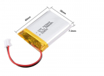 Liitiumaku 3,7 V 800 mAh Mudel 703040