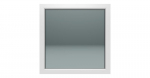 Kinnine PVC aken 900x930 Arutech, valge/valge
