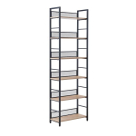 Riiul Home4You Hector, 60x28x187 cm, pruun/must