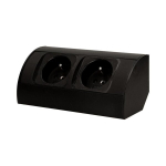 Pistikupesa kapi alla 2x230V, czarny