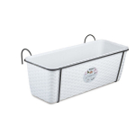 R&otilde;du lillekast metallist hoidikuga, 50x18x16 cm