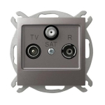 Ospel Impresja tytan - RTV-SAT pistikupesa GPA-YSP/m/23, tytan