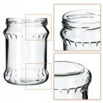 8x klaaspurk 500 ml s&auml;ilituspurgid meepurk + korgid Fi82