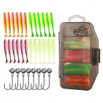 WOBLER KIT SANDACZ Ripper ROPY x24 Hooks Jig x8 Box 33el