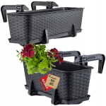 R&otilde;du lillepoti kastihoidjate komplekt 40+60cm