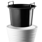 Lillepott Lillepott 30 cm kate lillealusega valge plastik