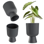 Lillepoti plastikust kate Muru 18cm hall