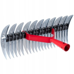 Manuaalne aeraator, kahepoolne murupuhastaja, metall, ilma k&auml;epidemeta