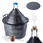 Wine Carboy 10 liitrit veini &otilde;hupalli toru kork korvi komplektis