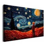 Reproduktsioon l&otilde;uendist seinamaali elutuppa &Ouml;ine maastik 80x120cm