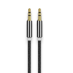 iLike AX1 1m Aux Jack kaabel 3,5 mm isasest kuni 3,5 mm 2-realine must (OEM)