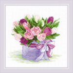 Ristpistes komplekt Tulips Hat Box RIOL2003