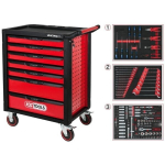 T&ouml;&ouml;riistak&auml;ru RACINGline, 7-sahtlit +komplekt 215-osa, KS Tools
